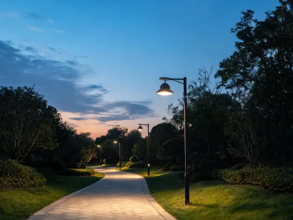 Public park lighting