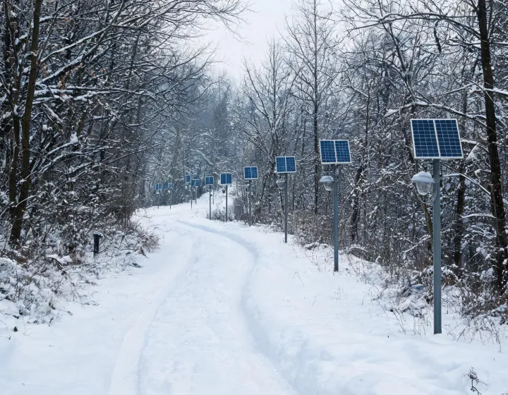 Remote solar trail lighting