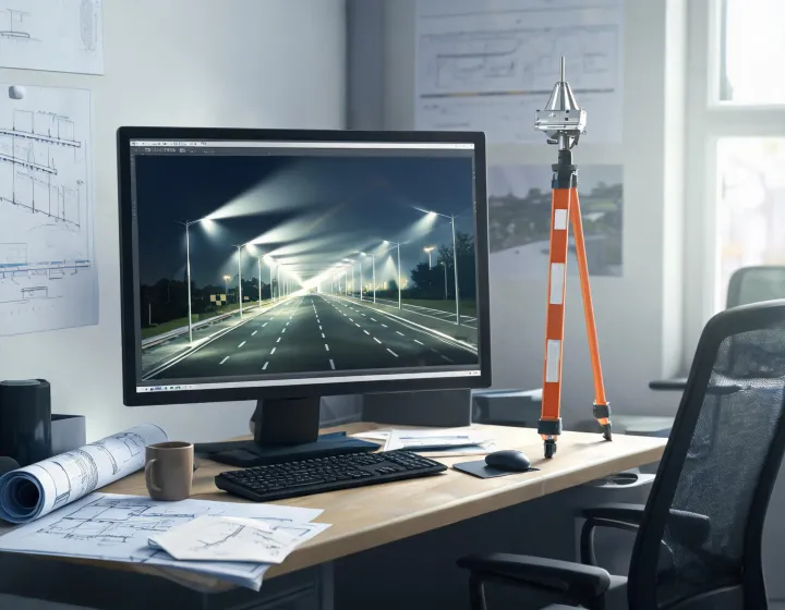 Roadway pole spacing model